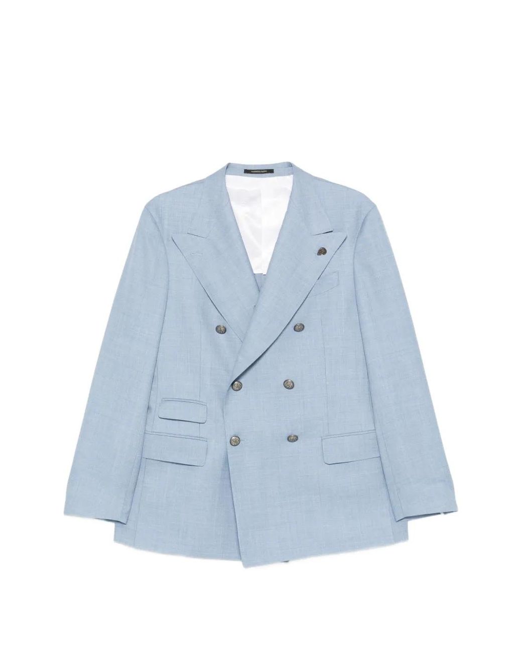 Gabriele Pasini Blue Double-Breasted Blazer for men
