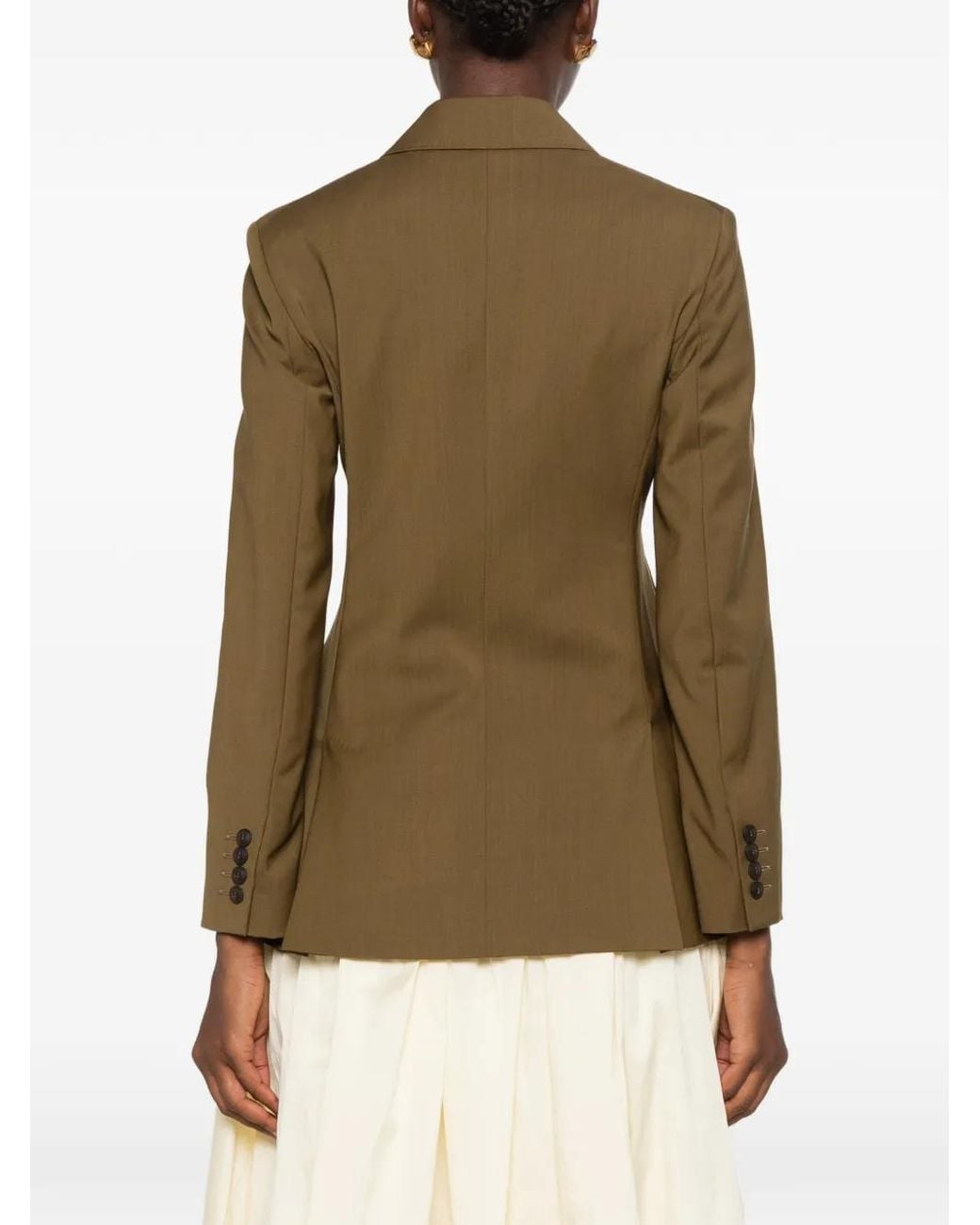 Max Mara Green Notched Lapel Blazer
