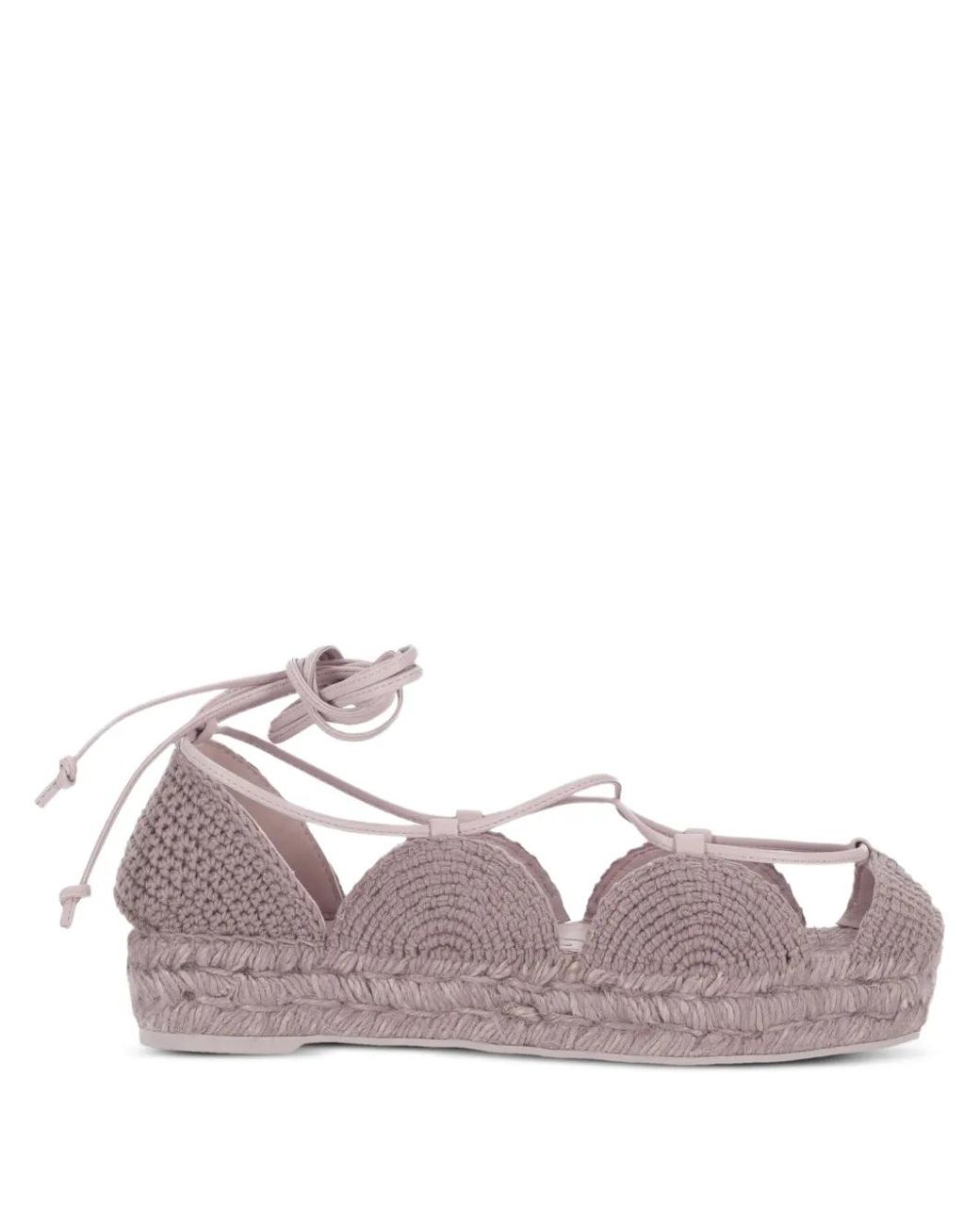 Loewe Pink Espadrilles Mit Schnürung