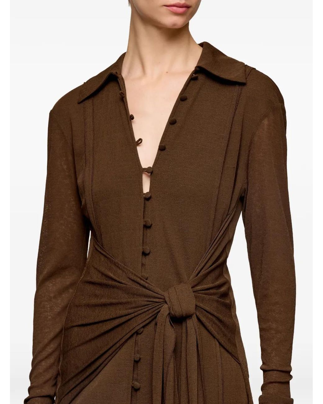 Ganni Brown Short Dress