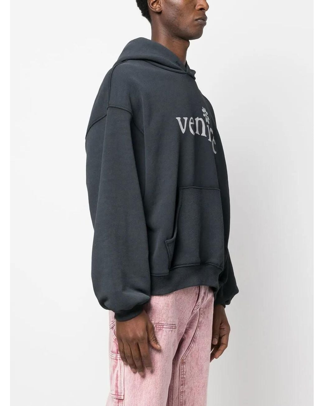 ERL Black Venice Fleece Hoodie