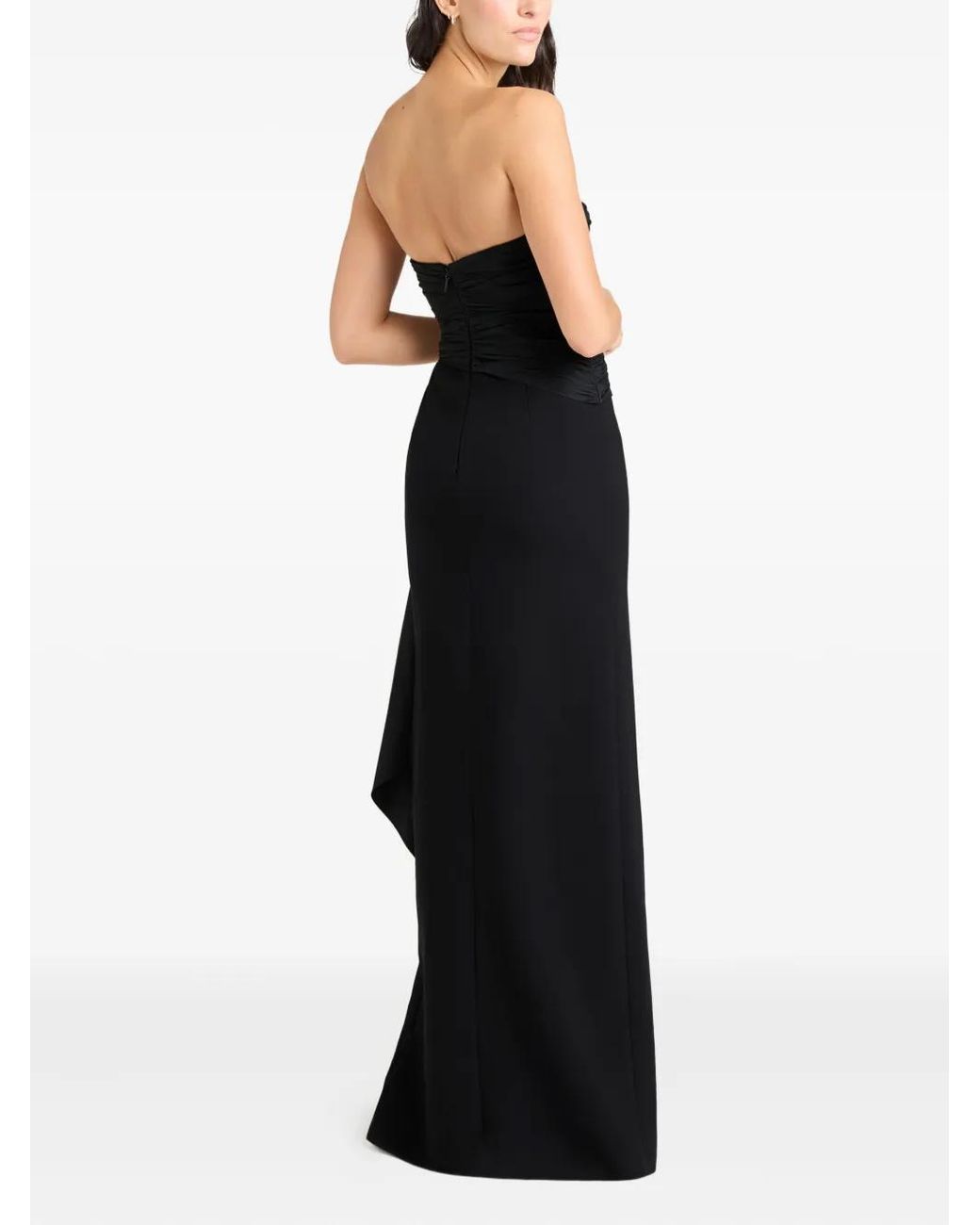 Cinq À Sept Black Baltra Ring-Detail Gown