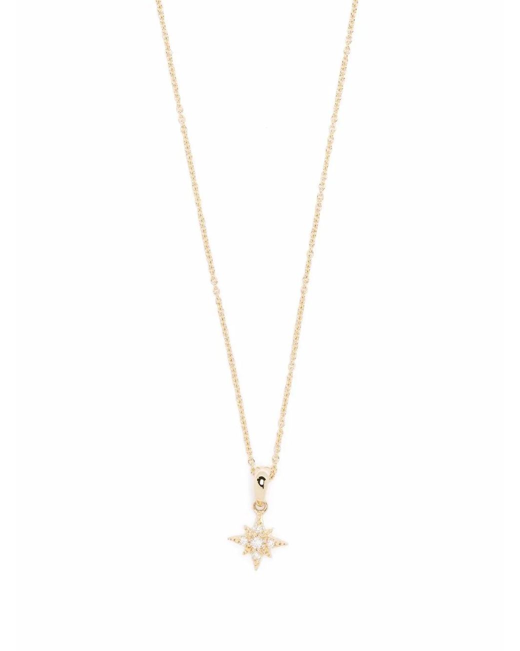 Mizuki White 14Kt Diamond Small Star Pendant