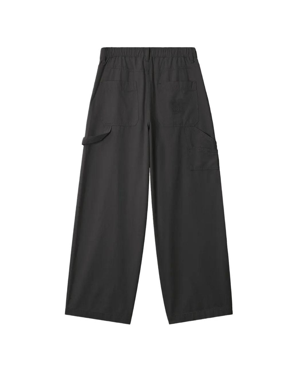 Chocoolate Black Button-Up Straight-Leg Trousers