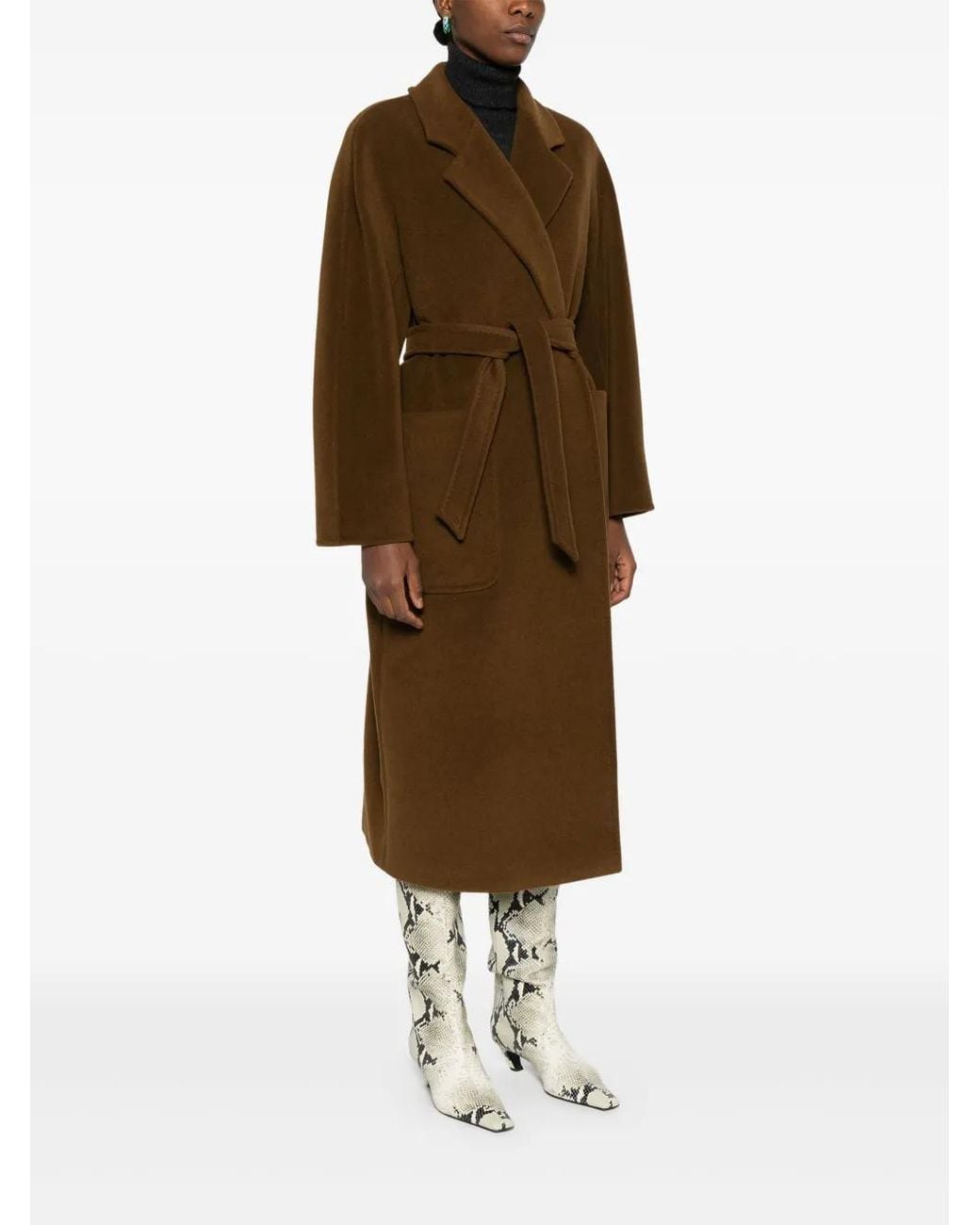 Max Mara Natural Wool Long Coat