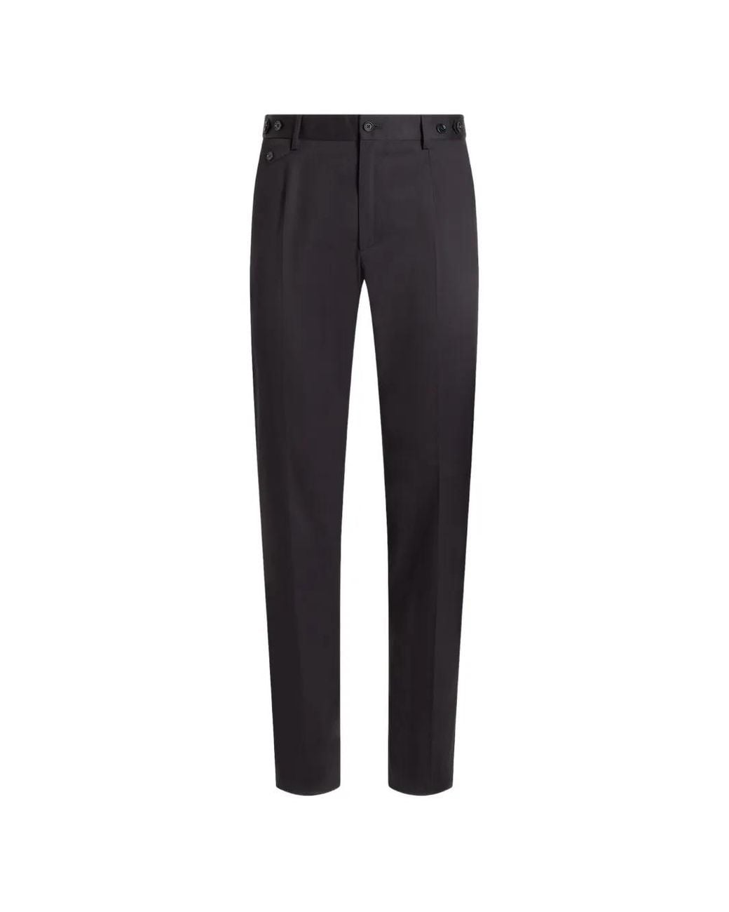 Dolce & Gabbana Blue Cotton Trousers for men