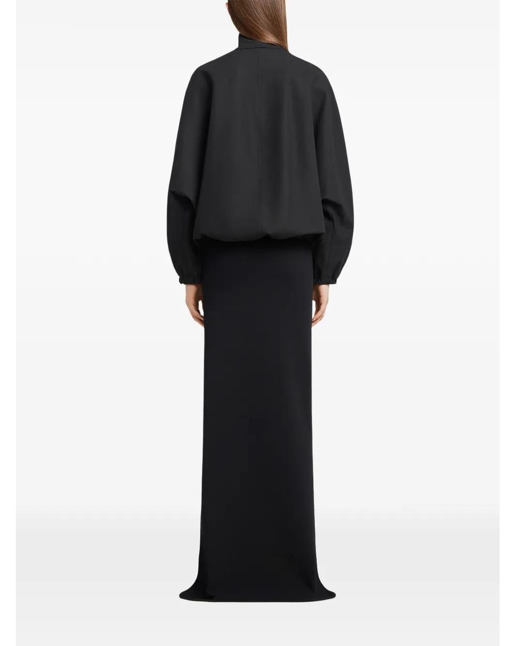 Courreges Black Circle-Edged Knitted Asymmetric Skirt