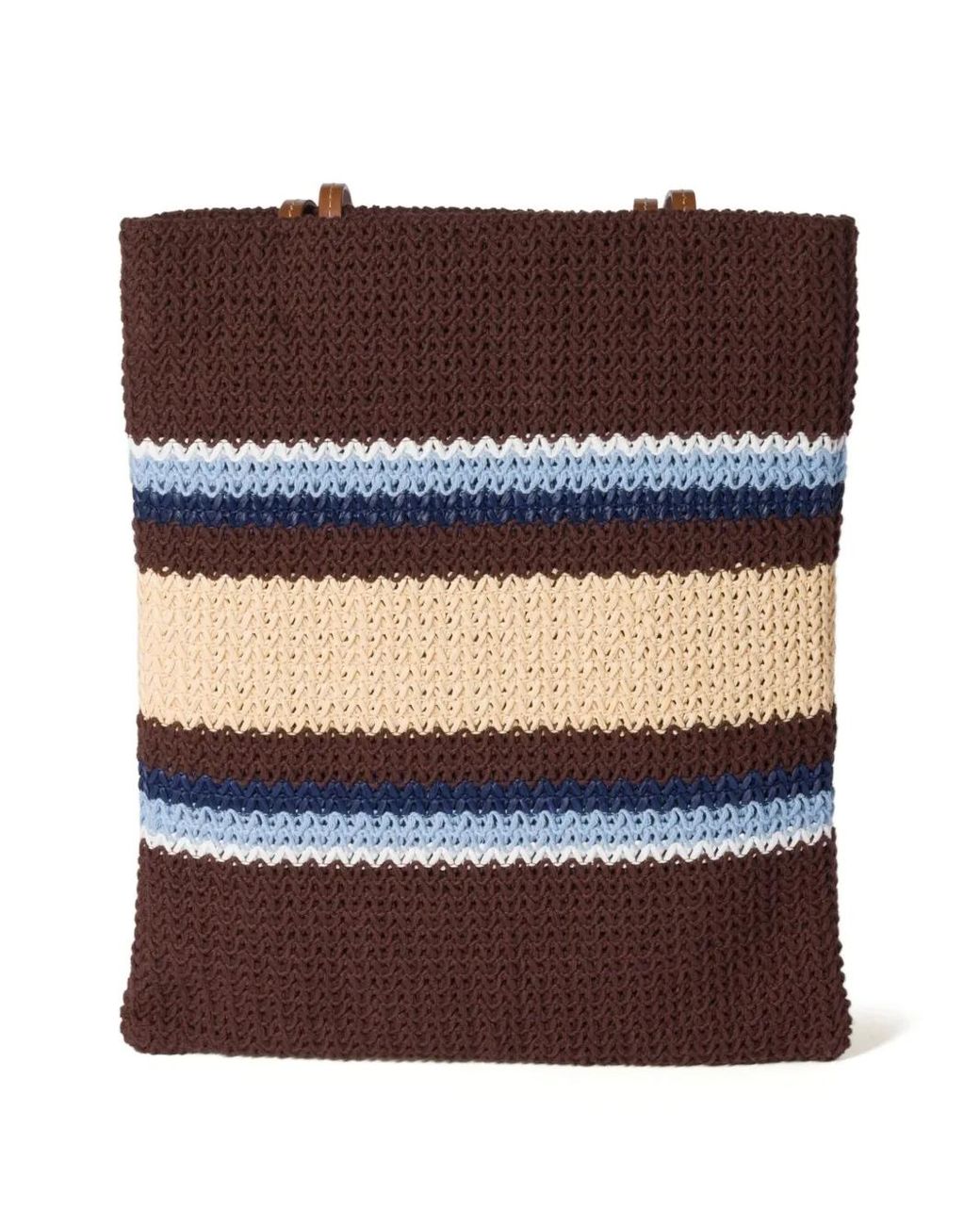 Miu Miu Brown Rafia Effect Tote Bag