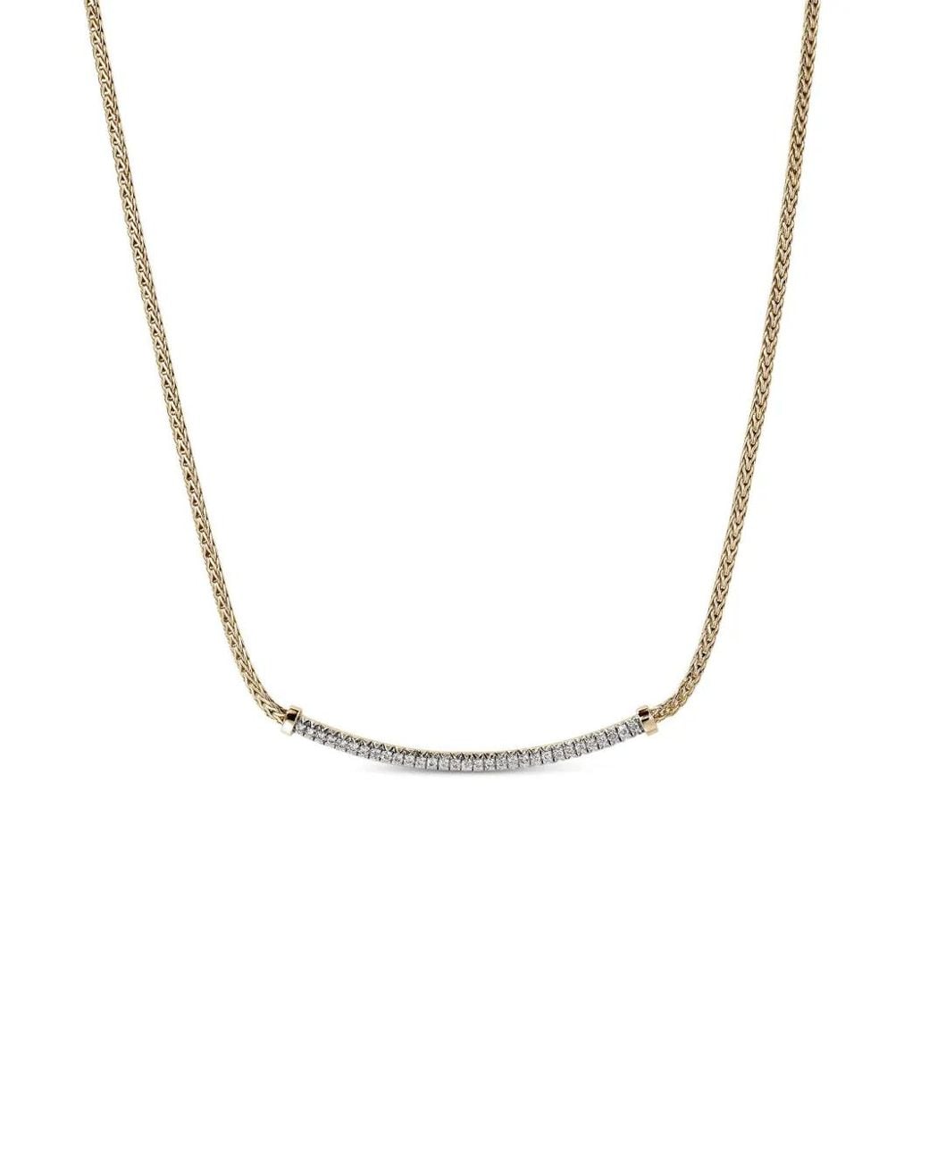 John Hardy Metallic 14Kt Jh Essential Diamond Necklace