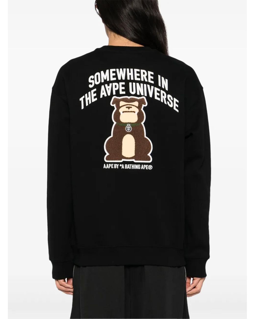 Aape By A Bathing Ape Black Logo Sweatshirt for men
