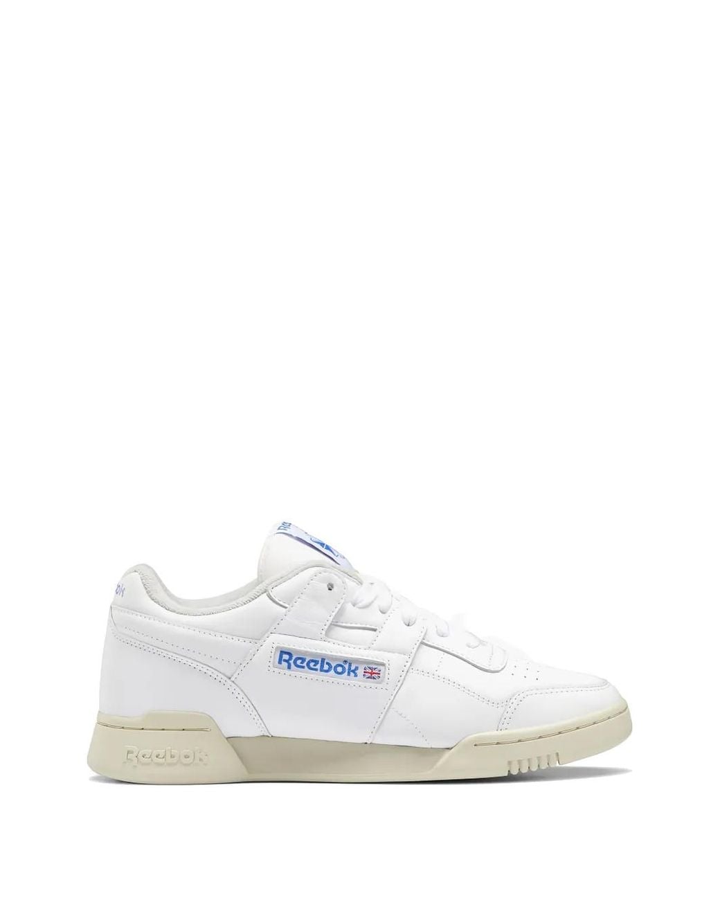 Reebok White Workout Plus Vintage Leather Sneakers for men