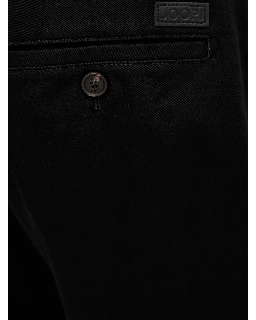 Joop! Hank Chino Broek Met Knoop in het Black voor heren
