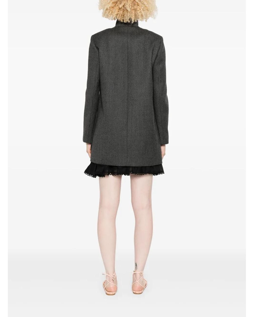 Chloé Black Zip-Up Oversize Coat