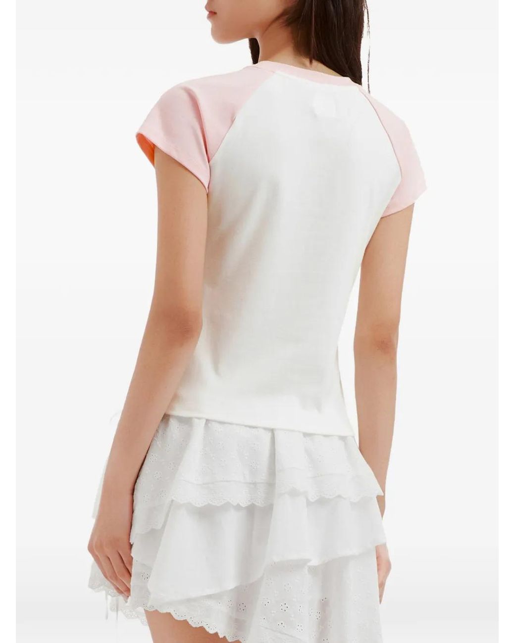 B+ AB Pink Crystal-Embellished T-Shirt