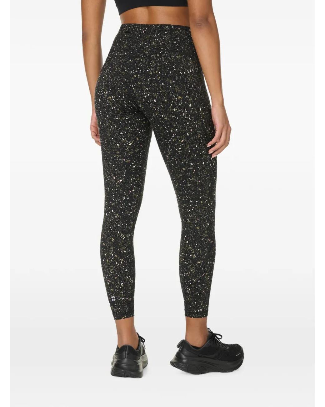 Sweaty Betty Black Power Gym Ditsy-Print Leggings
