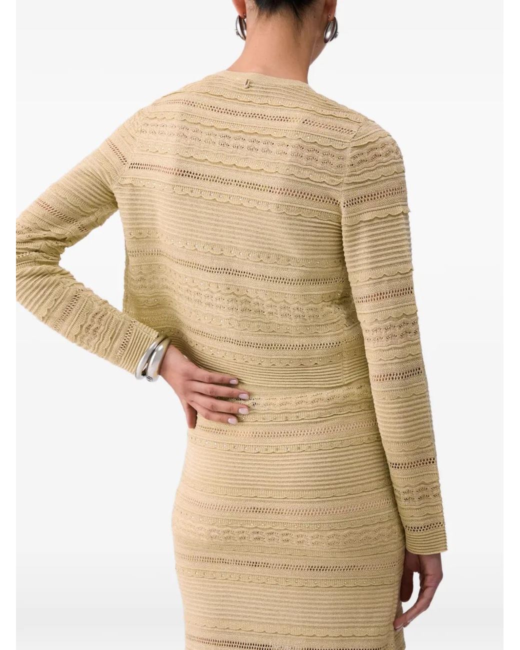 Liu Jo Natural Openwork Cardigan