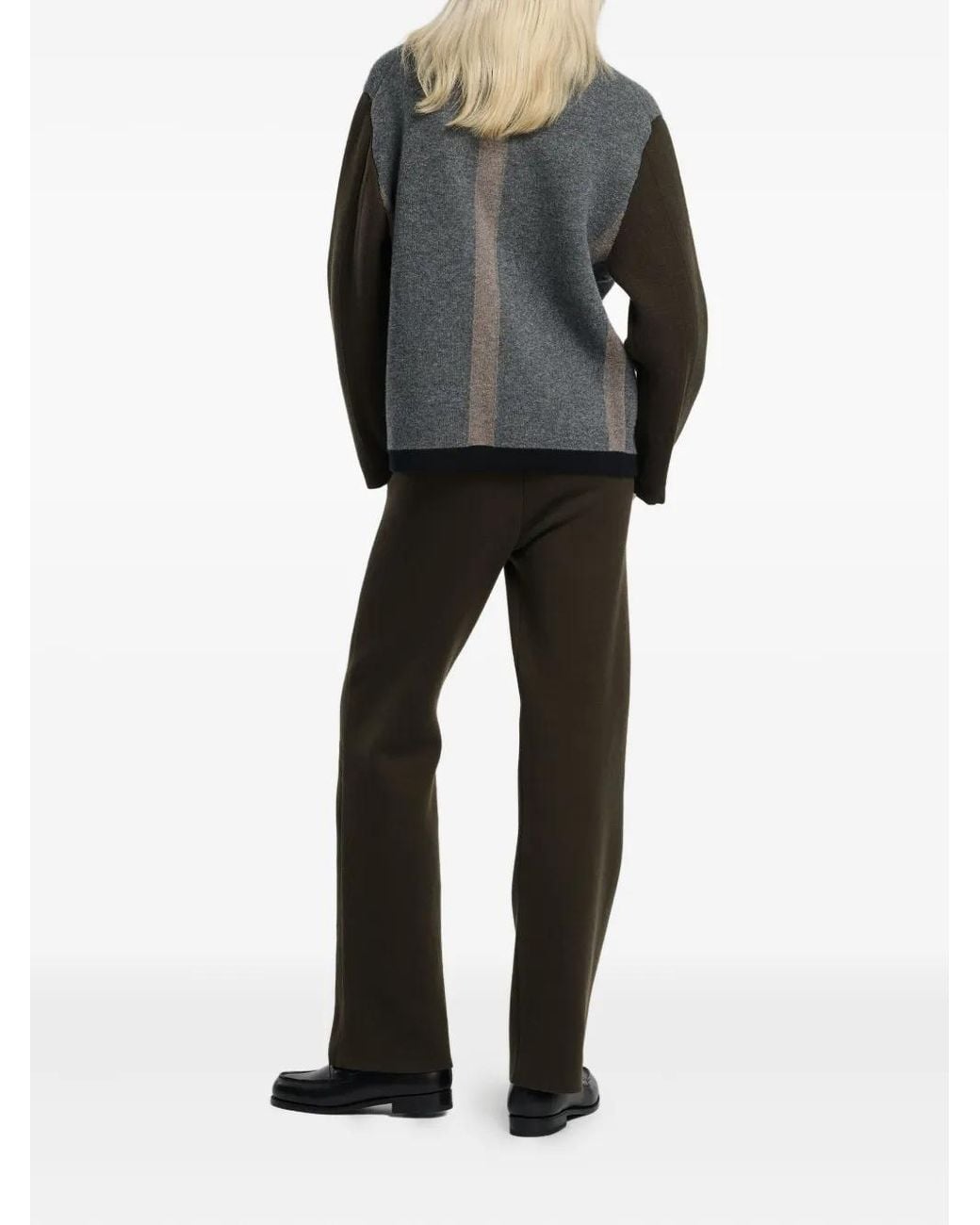 Barrie Gray Colour-Block Buttoned Jacket