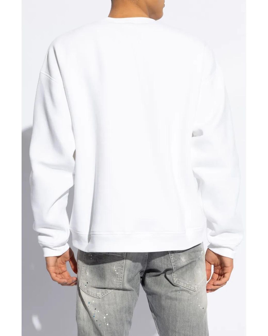DSquared² White Graphic-Stamp Sweatshirt for men