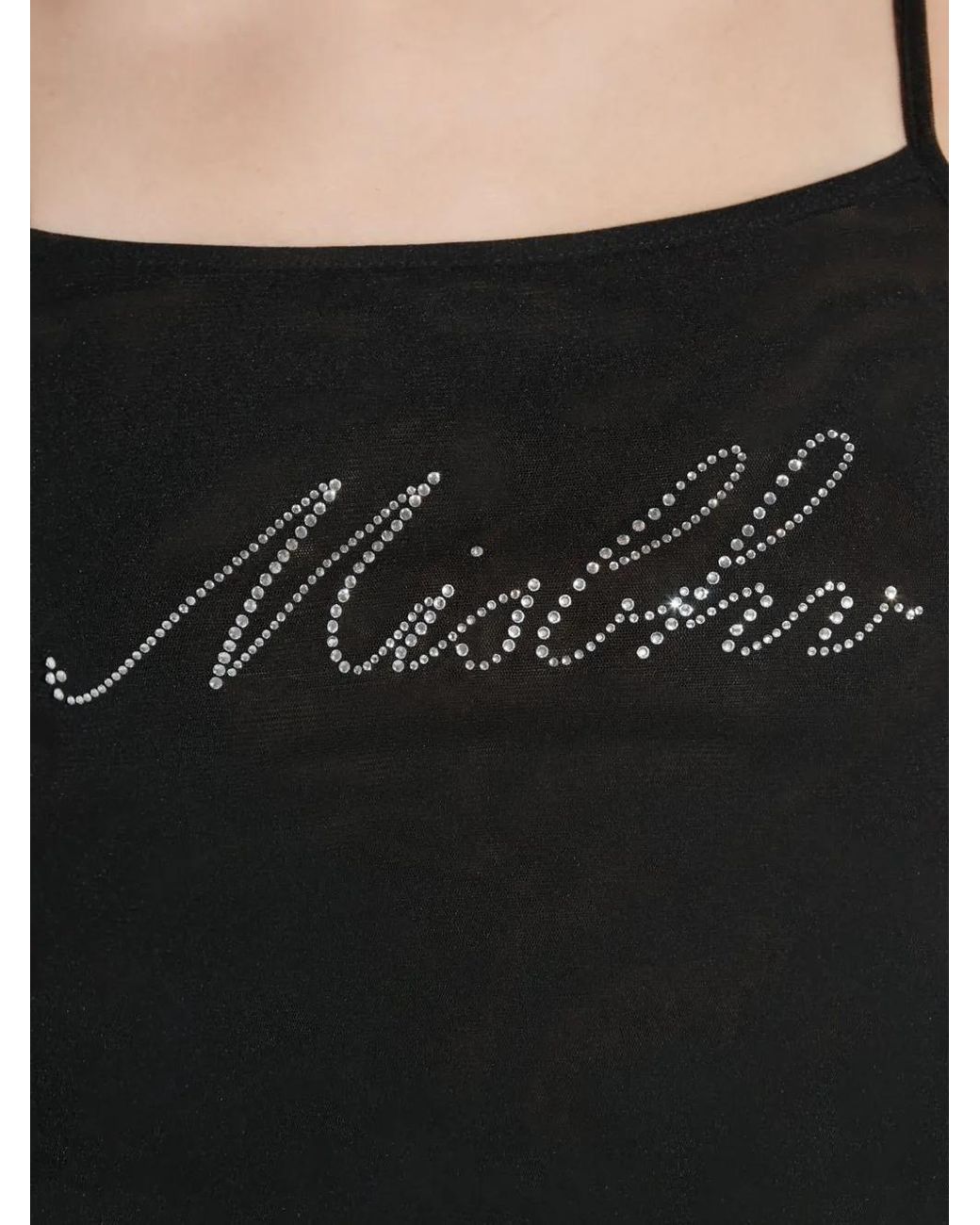 M I S B H V Black Logo-Embellished Tank Top