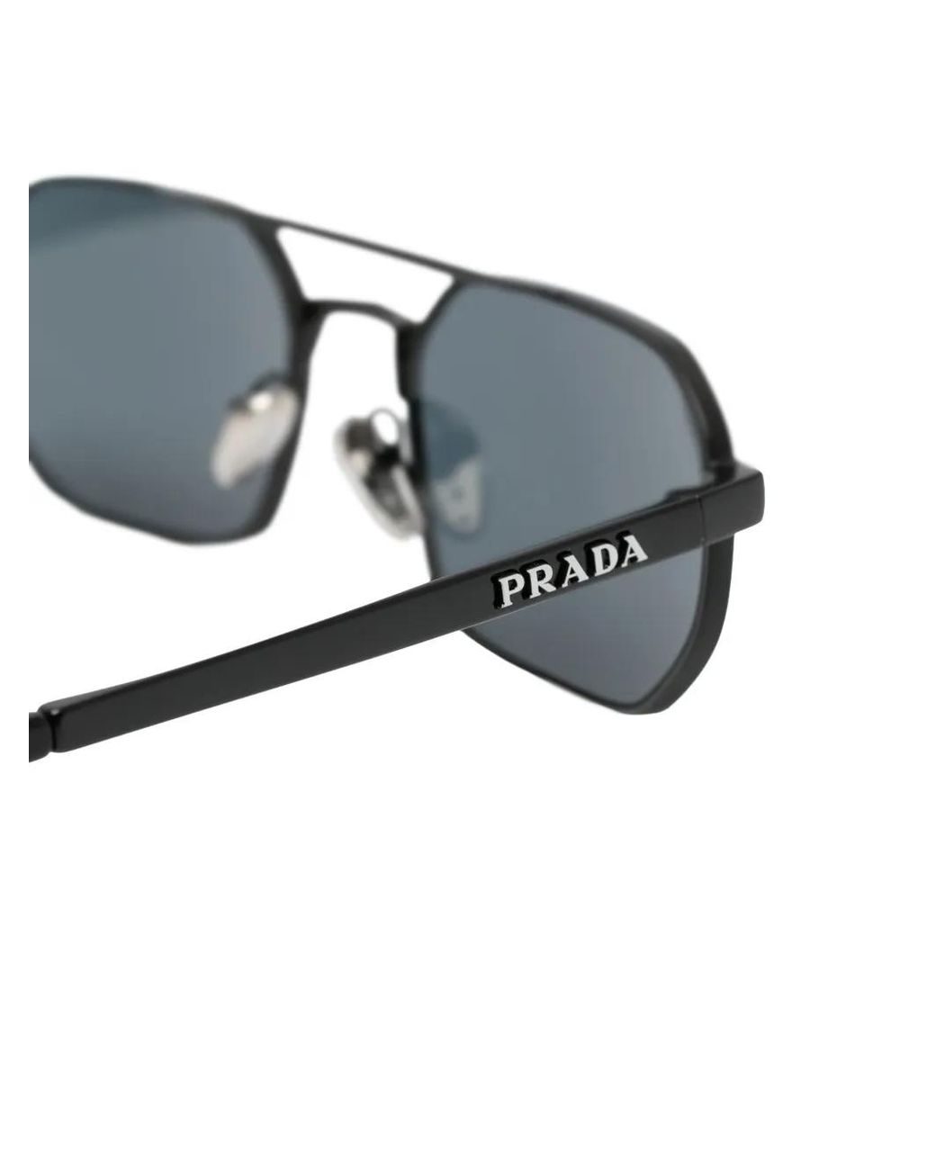 Prada Blue Geometric-Frame Sunglasses