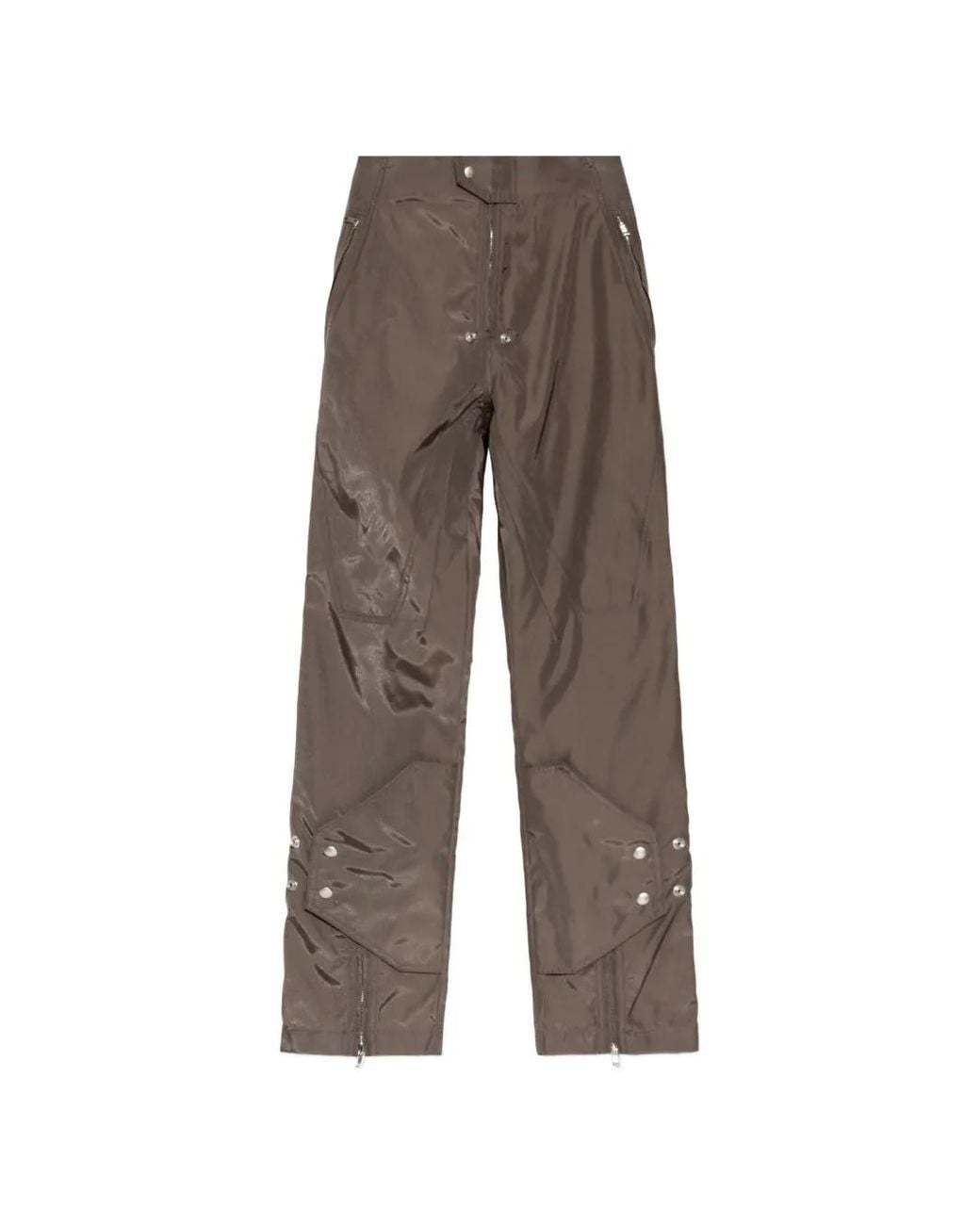 Rick Owens Brown Moto Trousers