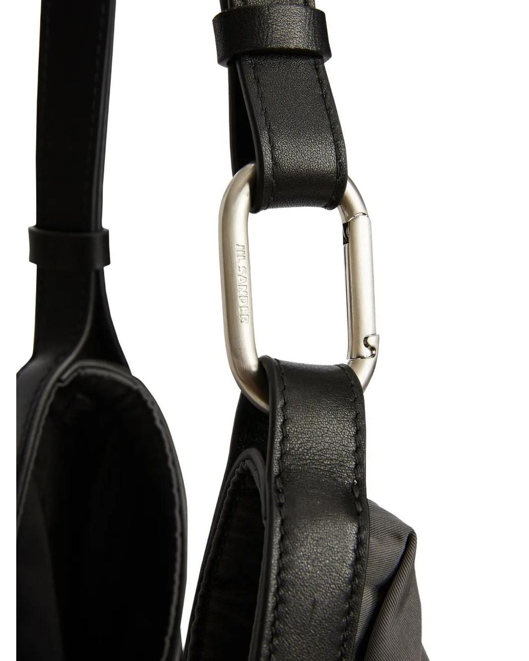 Jil Sander Black Soft Rolled Hobo for men