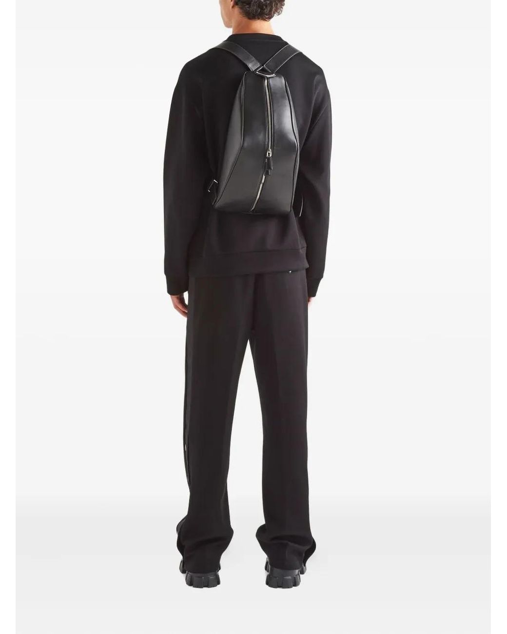 Prada Black Technical Cotton Sweatshirt for men