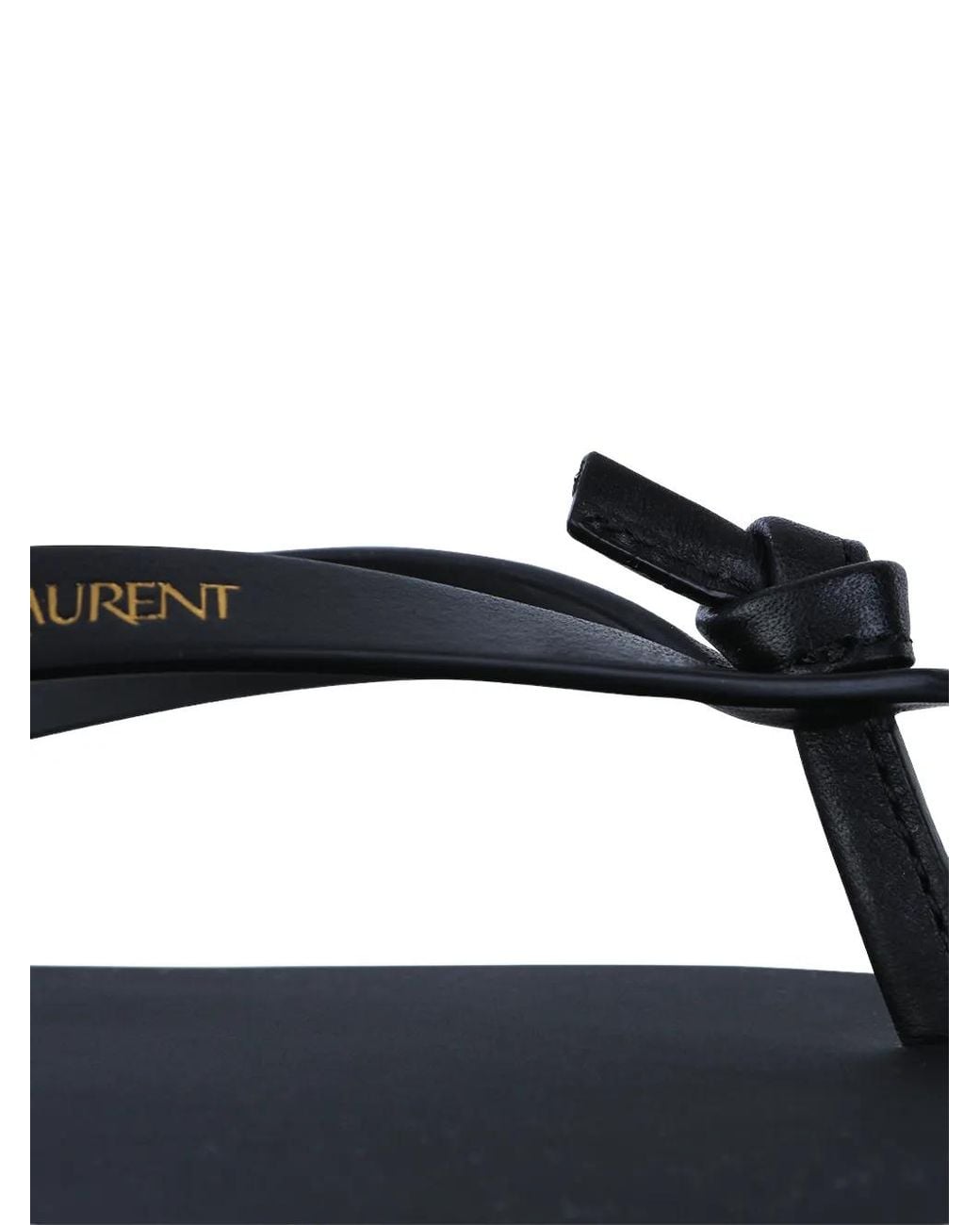 Saint Laurent White Knotted Leather Flip-Flops for men