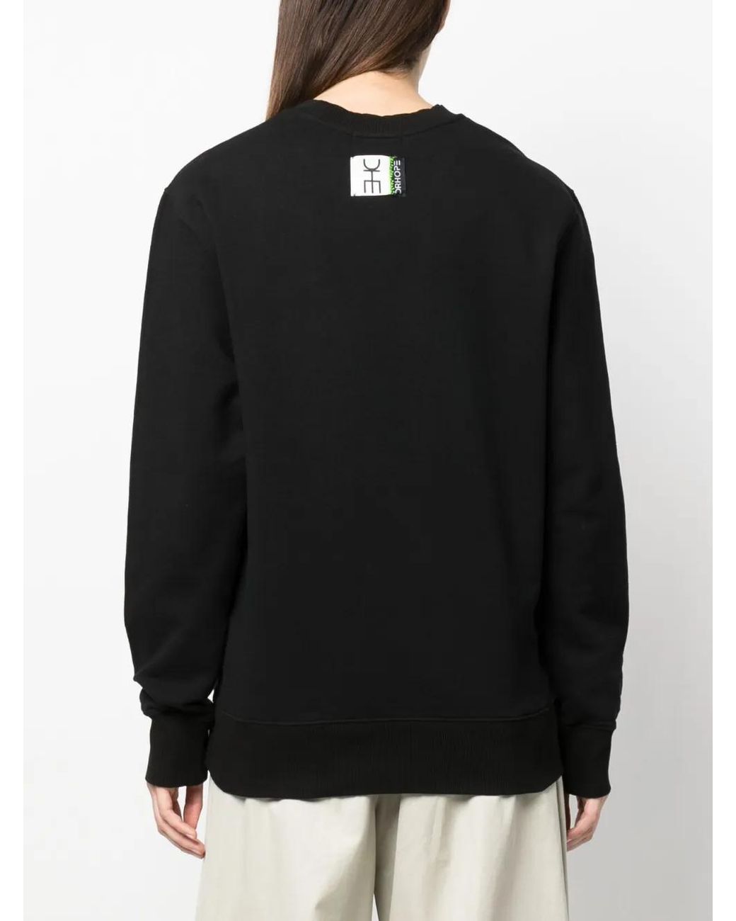 DR. HOPE Black Embroidered Cotton Sweatshirt