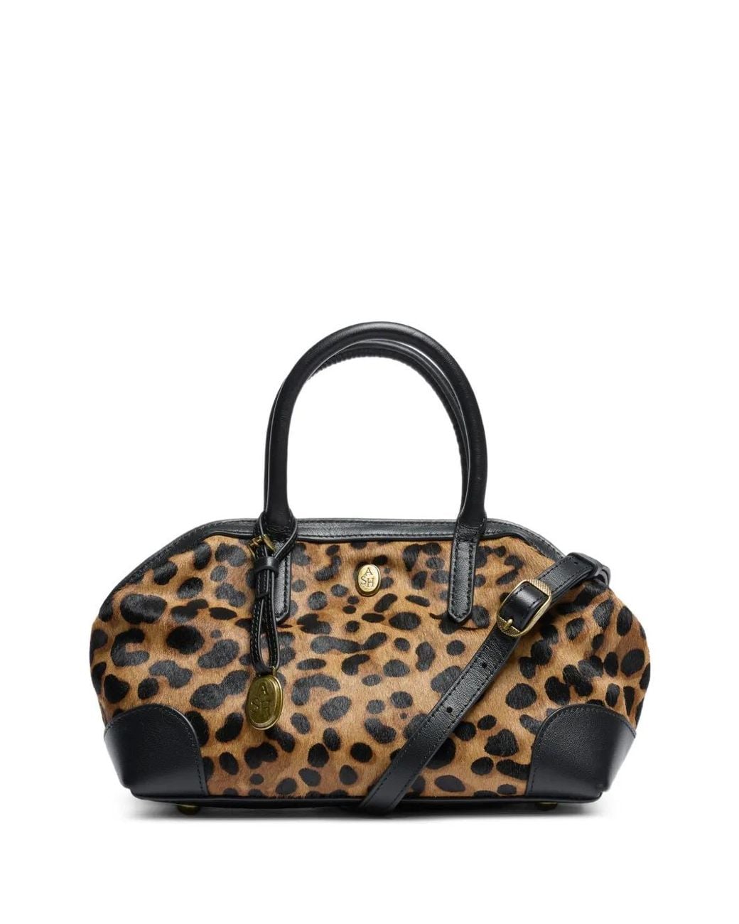 Ash Black Josephine Leopard-Print Tote Bag