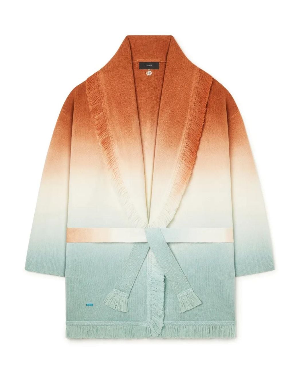 Alanui Green Shades Of Shore Fringed Cardi-Coat