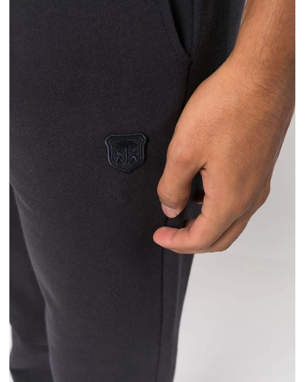 Corneliani Blue Drawstring Slim-Cut Trousers for men