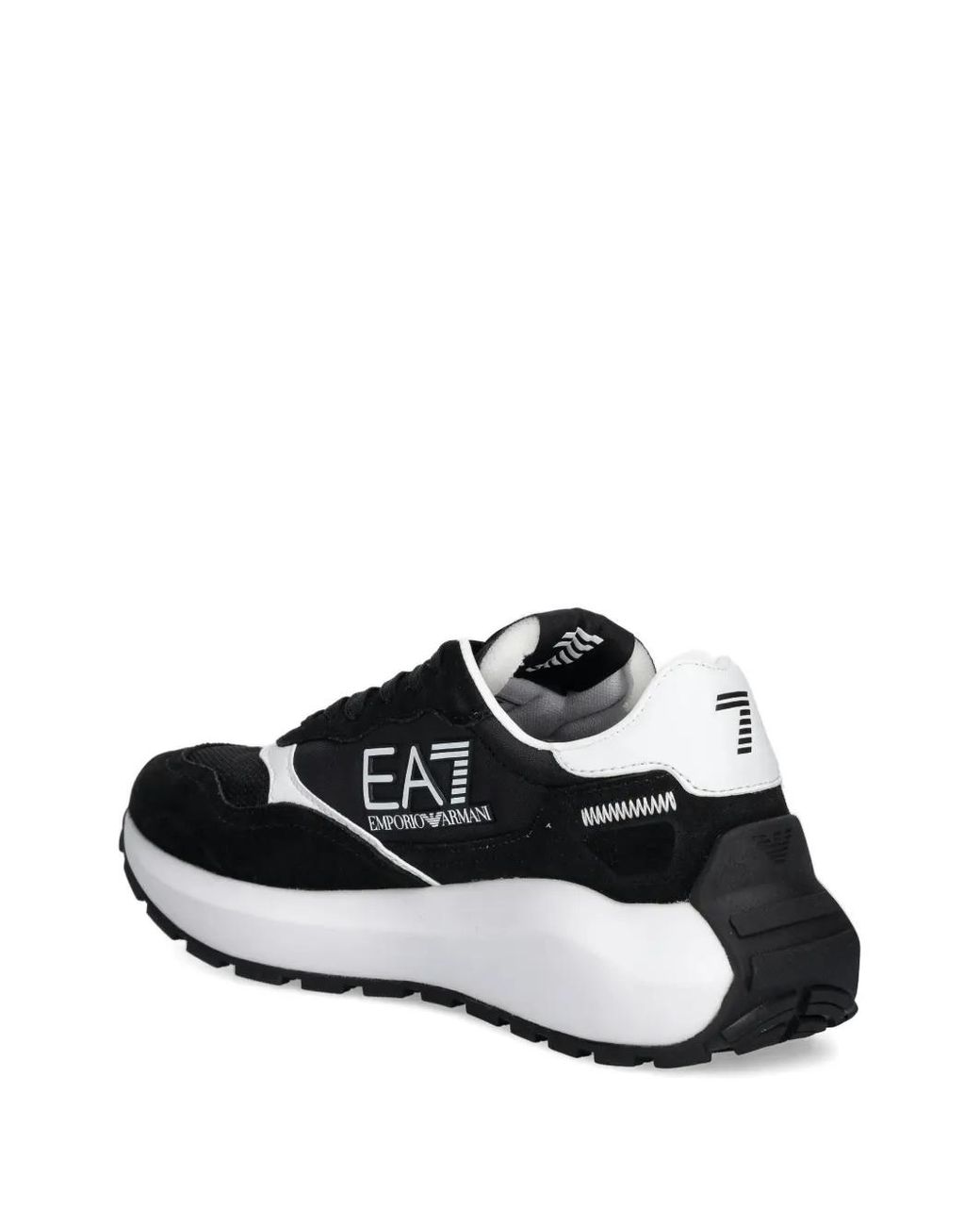 EA7 Black Baskets À Détail De Logo