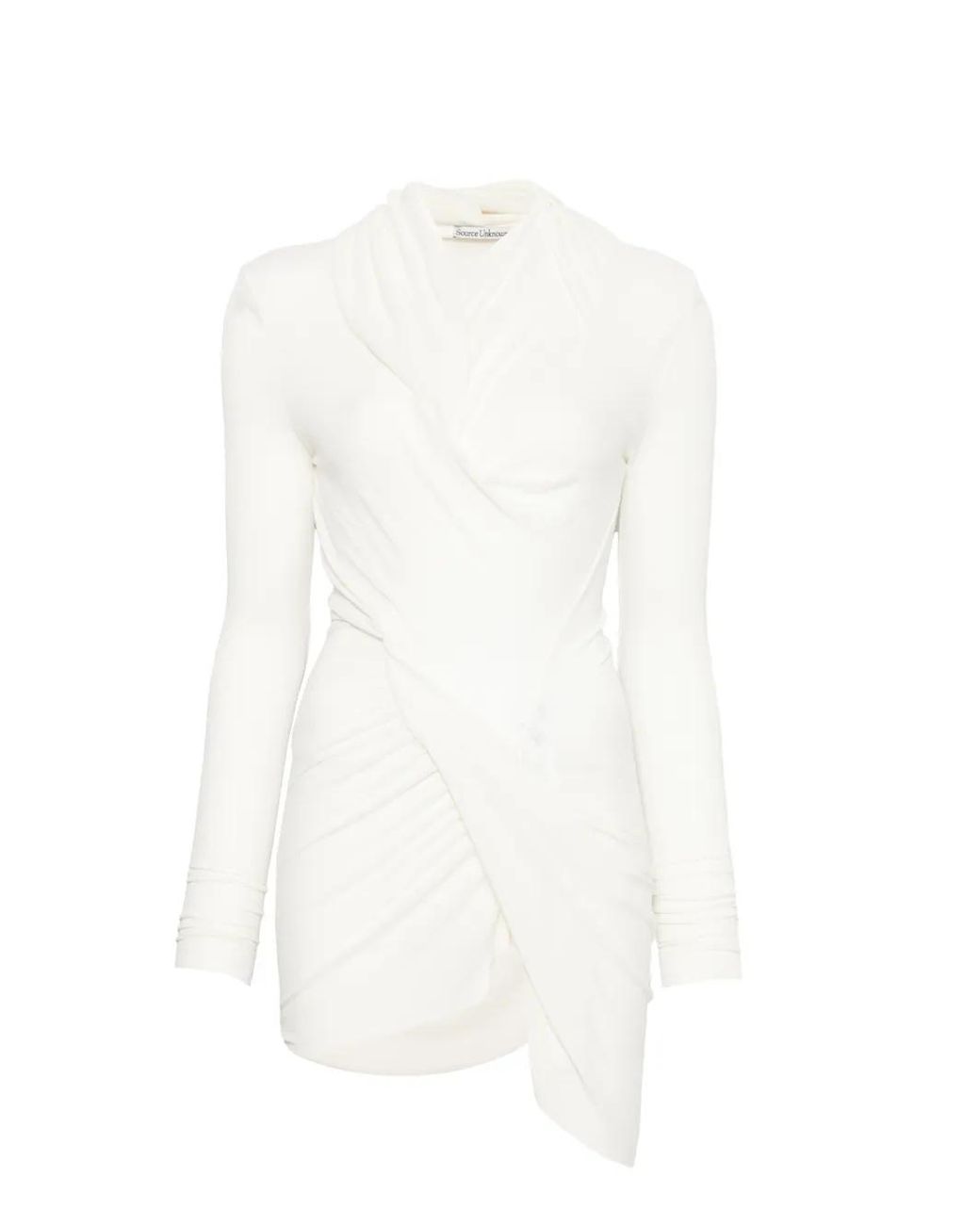 Source Unknown White Folgore Asymmetric Draped Top
