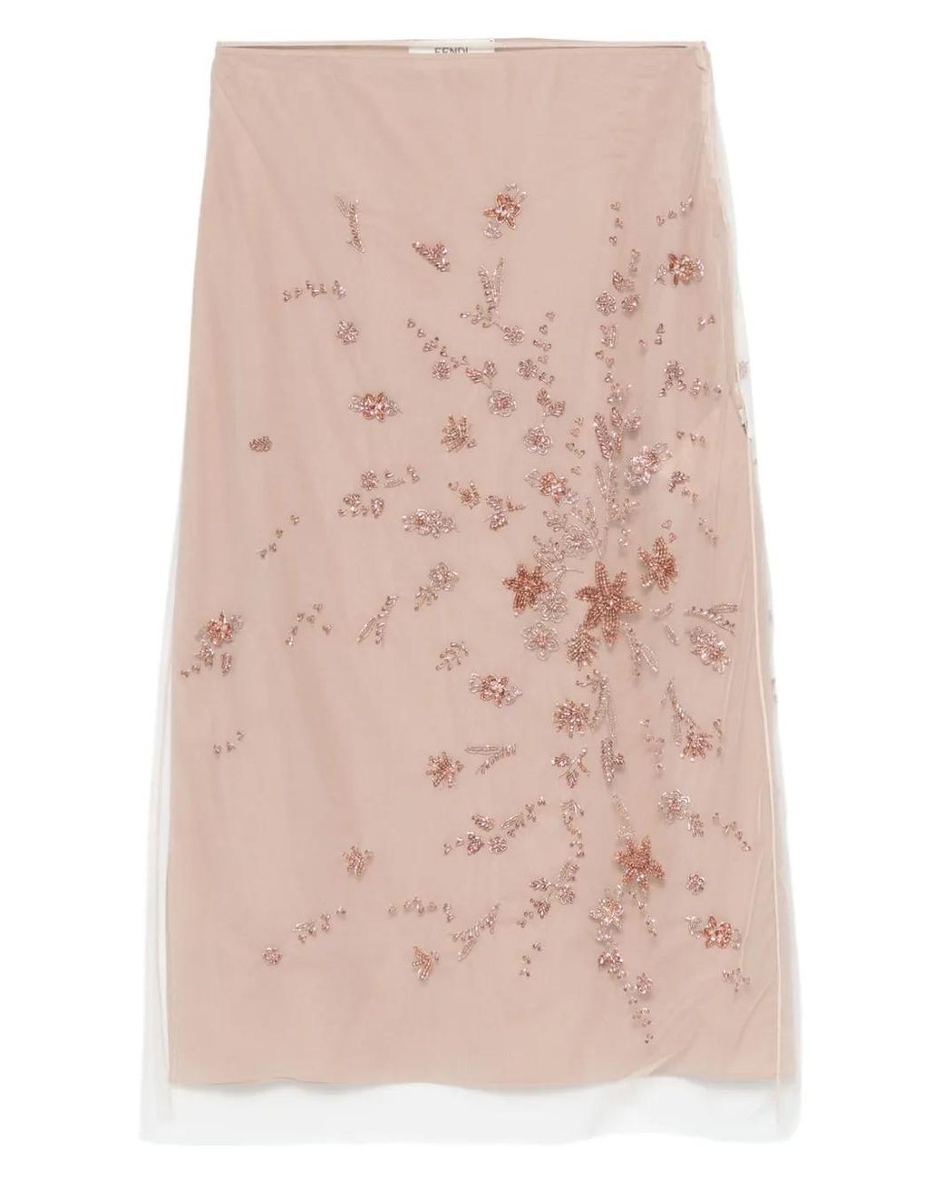 Fendi Pink Layered Midi Skirt