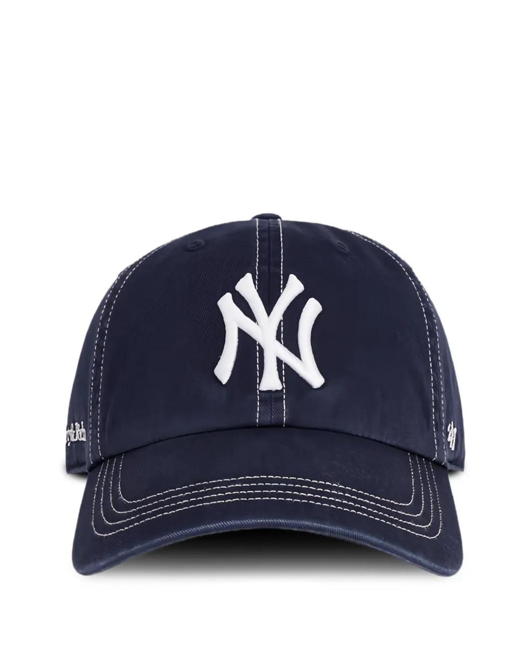 Sporty & Rich Blue Yankees Contrast-Stitch Baseball Cap for men