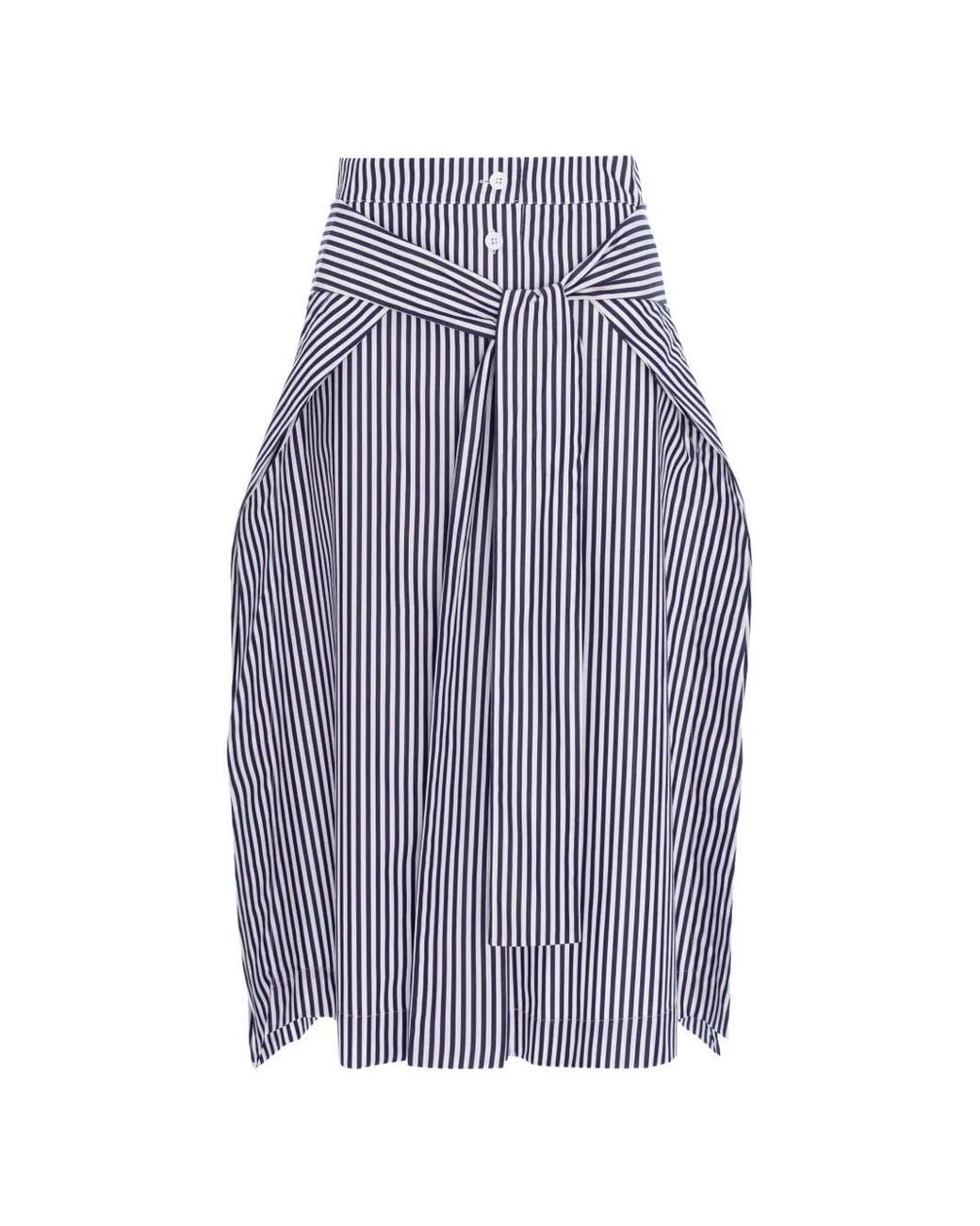CuAnna Purple Leea Striped Tie-Waist Skirt
