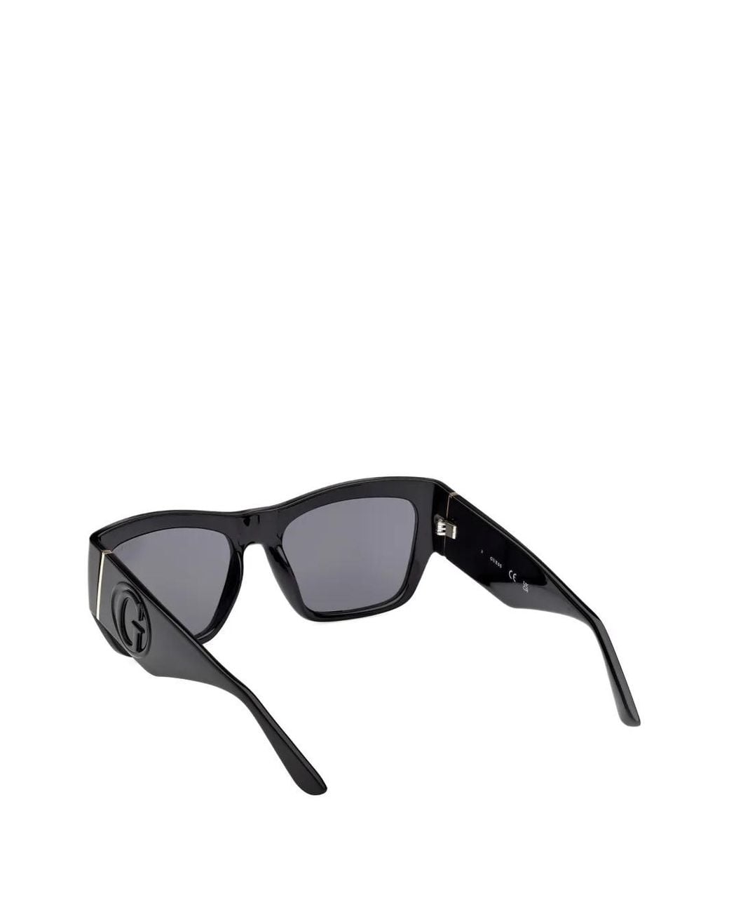 Guess Gray Rectangle-Frame Logo-Plaque Sunglasses