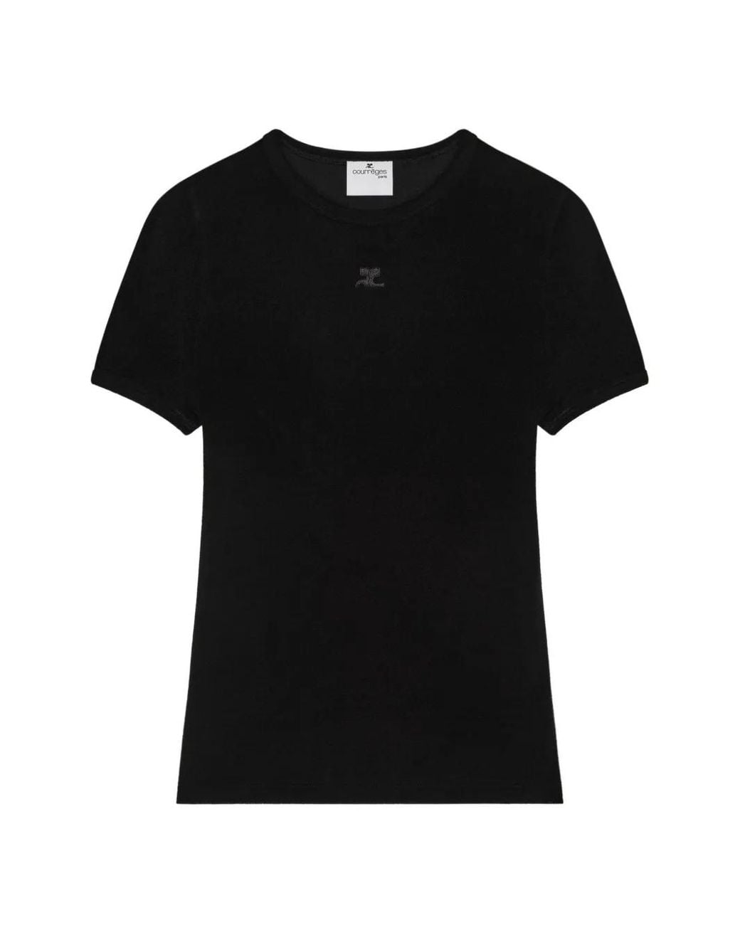 Courreges Black Baby Spongy T-Shirt