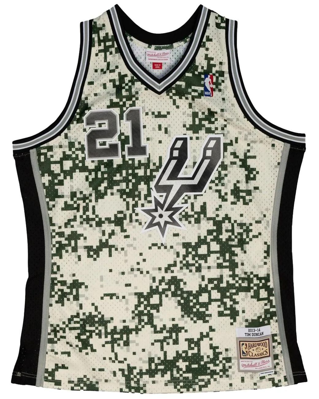 Mitchell & Ness Gray Hardwood Classics Swingman "Nba San Antonio Spurs 2013-14 Tim Duncan" Jersey for men