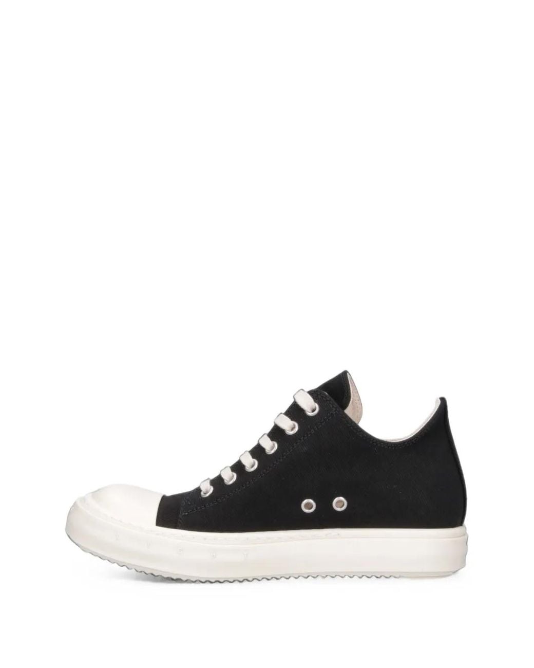 Rick Owens Black Lace-Up Sneakers