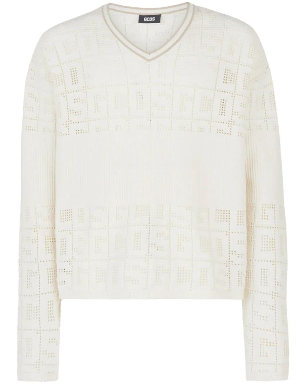 Gcds Pullover Mit Monogramm-Makramee in White für Herren