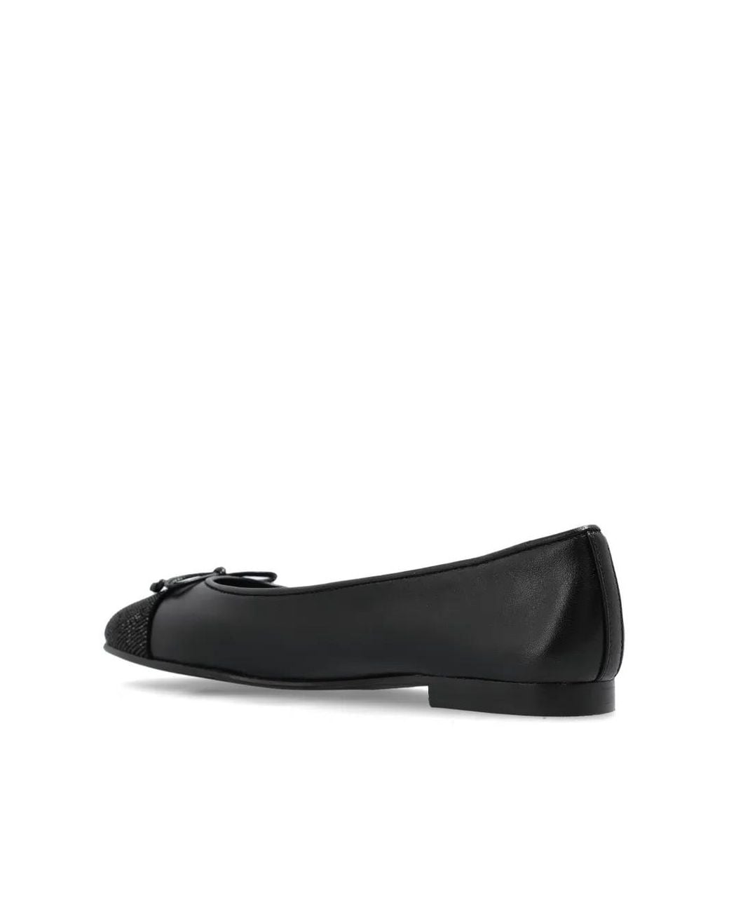 Tory Burch Black Leather Ballet Flats