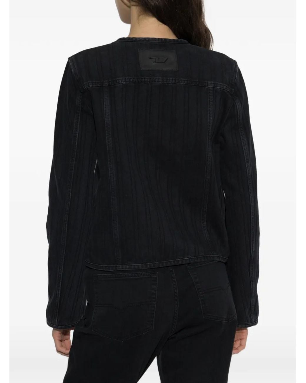 DIESEL Black Collarless Jacket