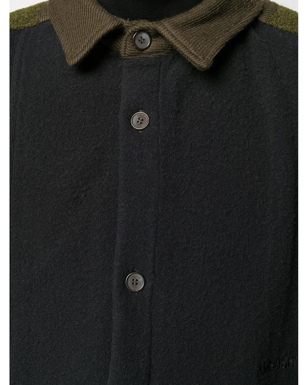Ambush Black Patchwork Fleece Jacket for men