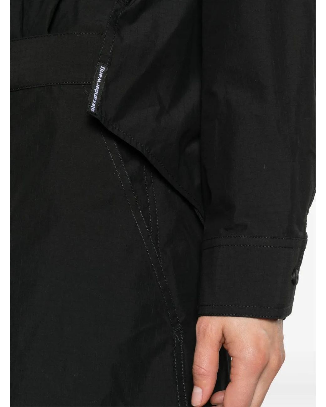 Mono Largo Con Botones Alexander Wang de color Black