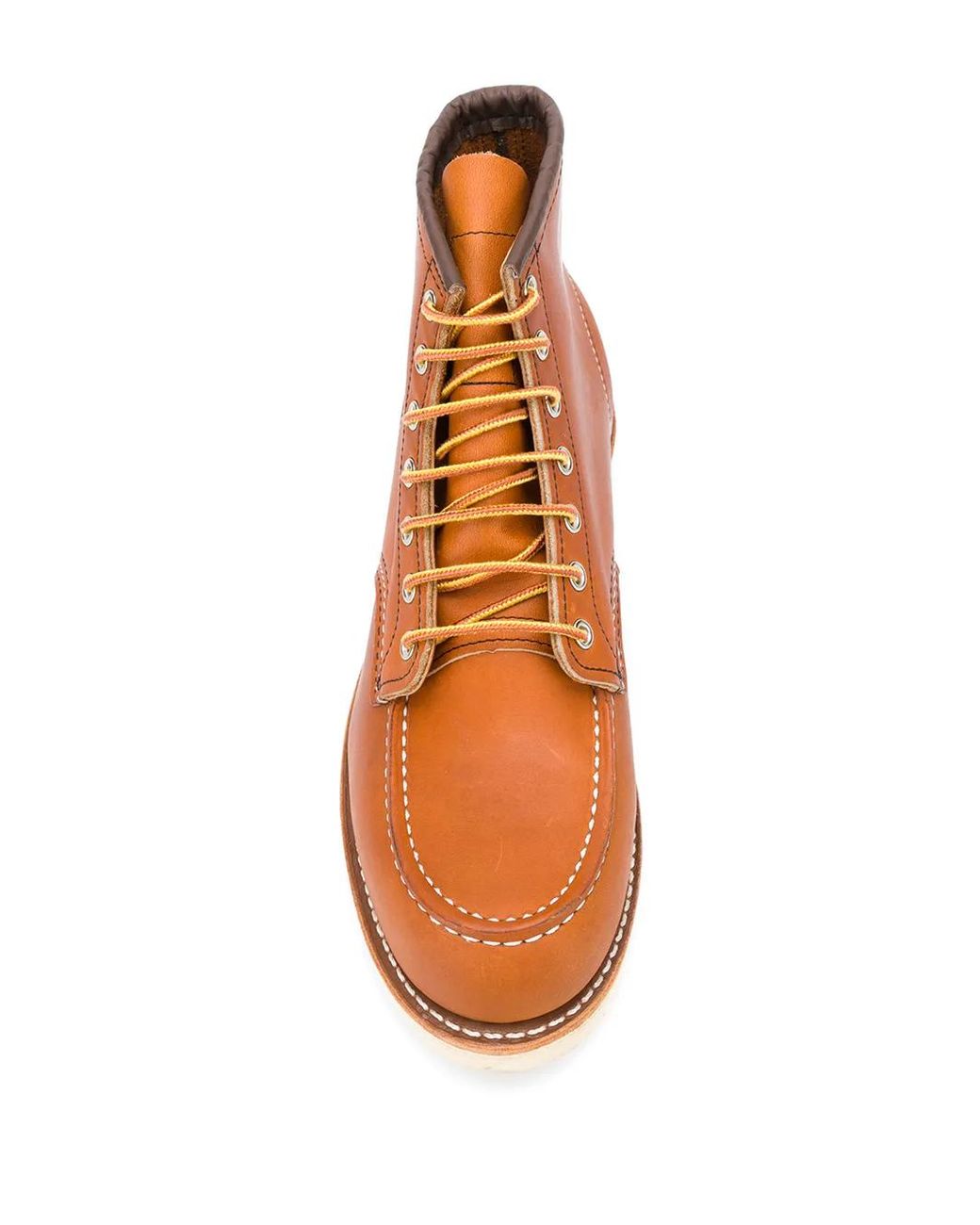 Red Wing Orange Classic Mock Toe Boots for men