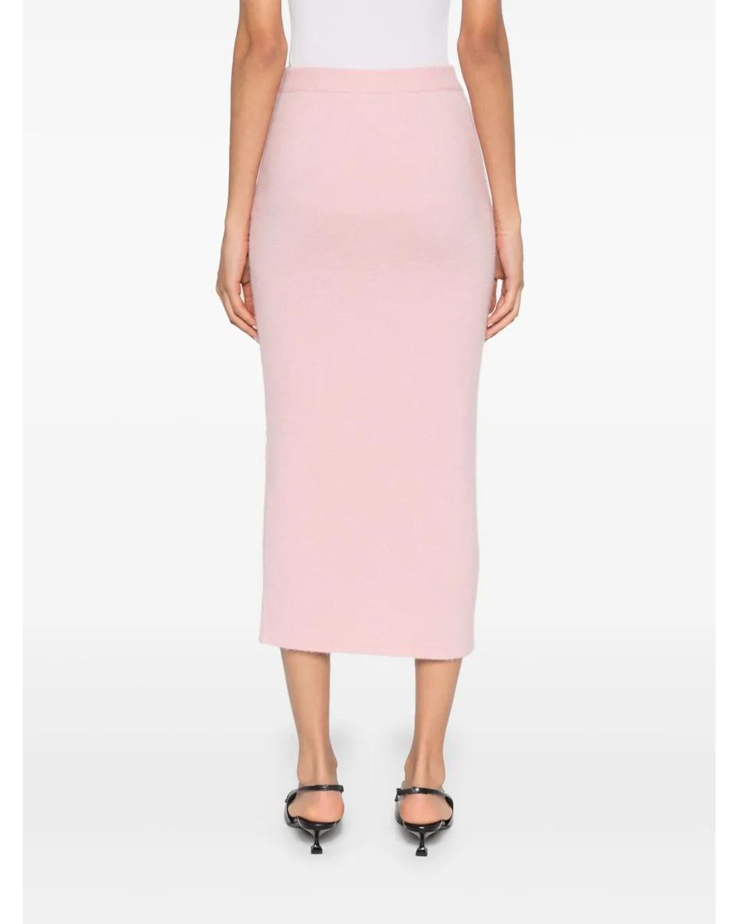 Self-Portrait Pink Midi Skirt