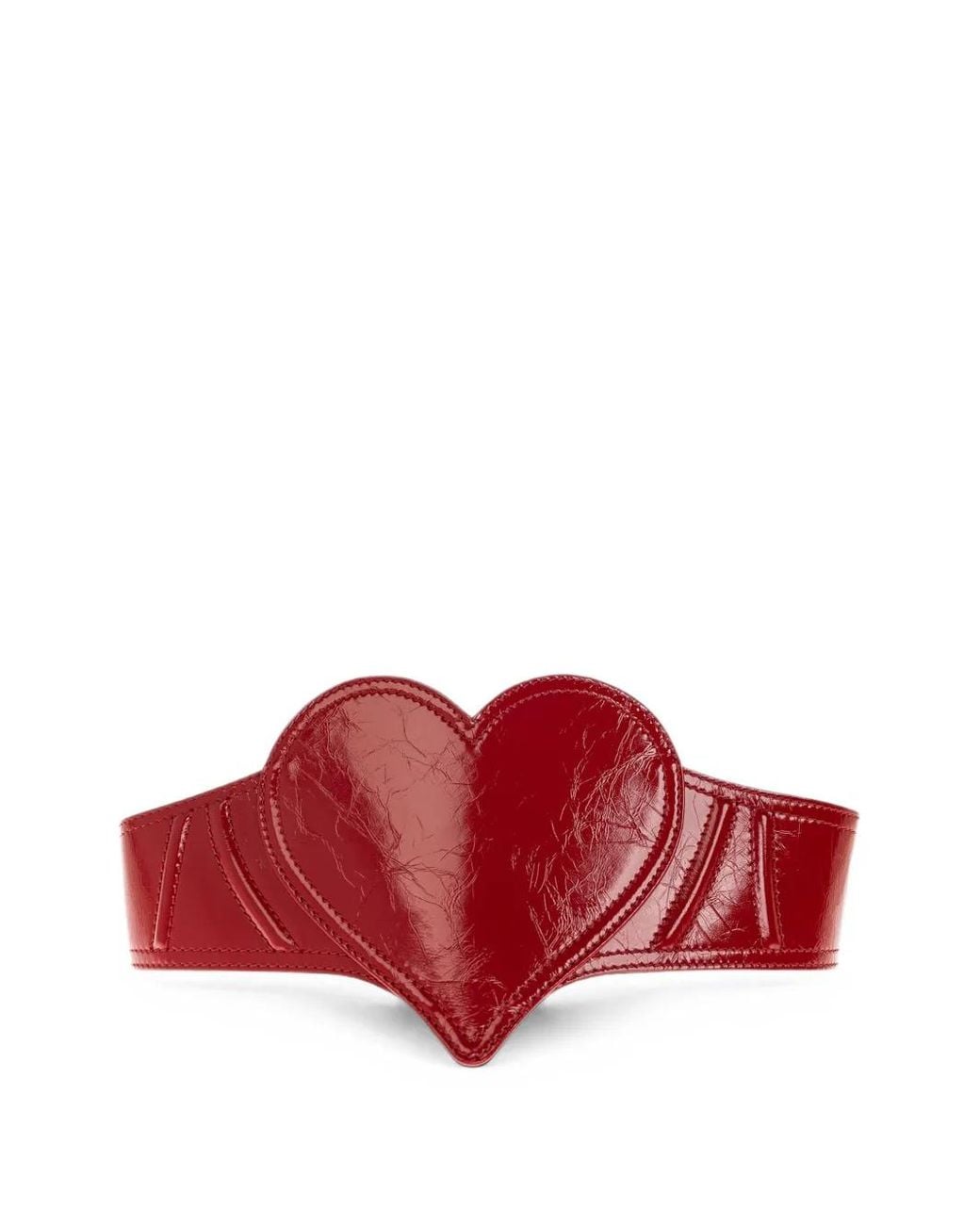 Vivienne Westwood Red Heart-Motif Leather Belt