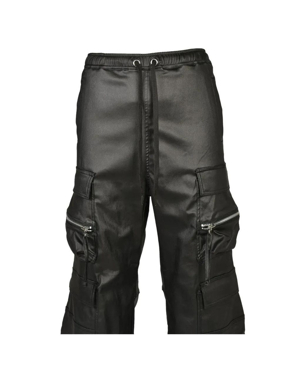 BREATH Gray Coated Triple Cargo Pants for men